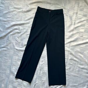 Lisette L Pant-Alon Straight Leg Front Crease Deep Blue Trousers
